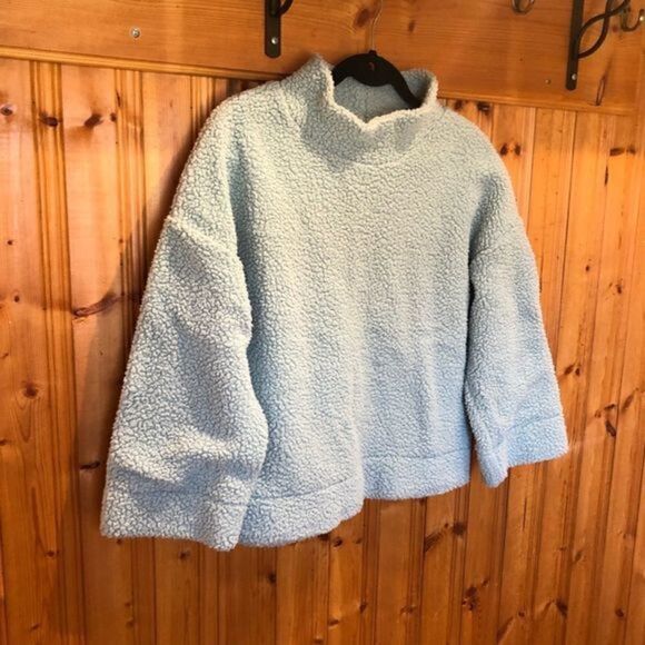 Gap Sherpa Mock Neck Pull Over Size Small - Picture 2 of 15